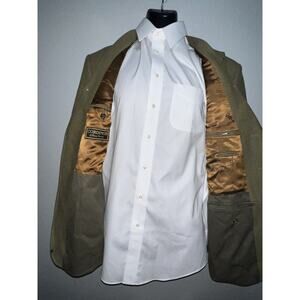 Cordings of Piccadilly (46R) 100% Wool Brown Windowpane Tweed Coat Jacket